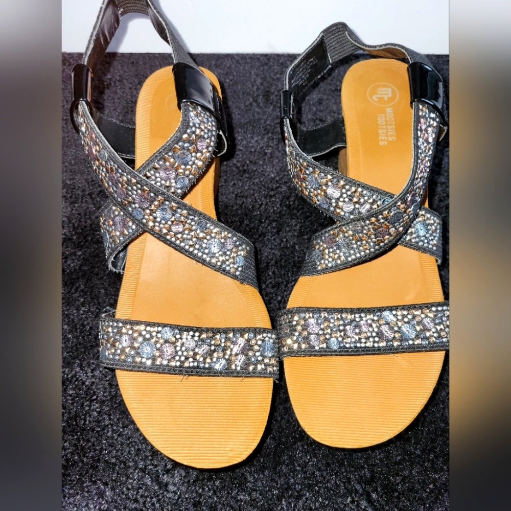 Mootsies Tootsies Columbia Cork Wedge Sandals. Size 8M.